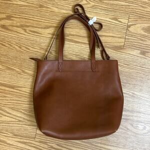 Madewell transport tote large zip top NWT brown leather classic crossbody women